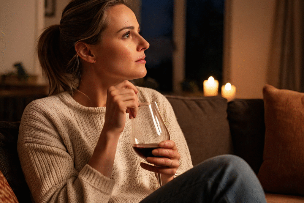 Woman thinking about stopping alcohol before trying to conceive